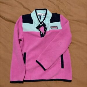 Kids Vineyard Vines Pink and Blue Pullover Top XS